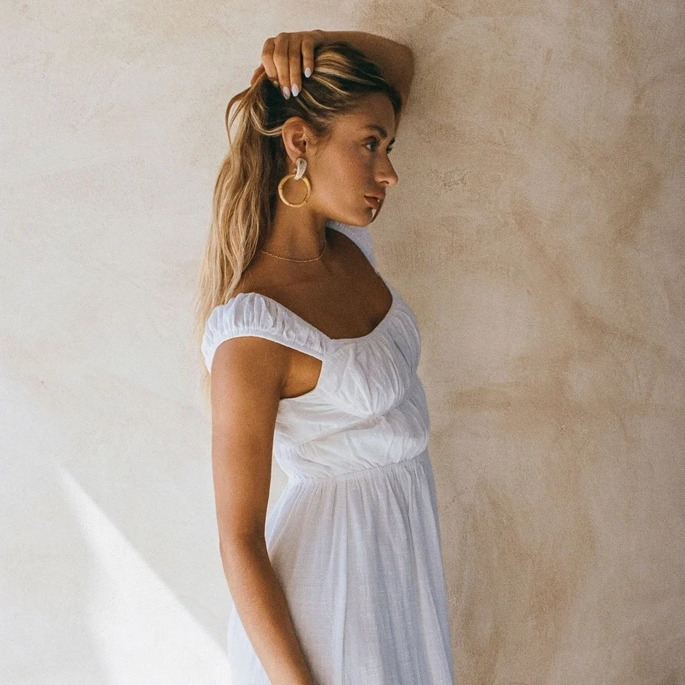 Sabo Skirt Fabi 100% Cotton White Dress, XS - Picture 2 of 10